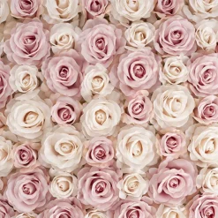 Rose Flower Wall Cream & Dusty Pink (50cmx50cm)