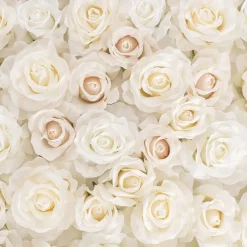 Rose Flower Wall White (50cmx50cm)