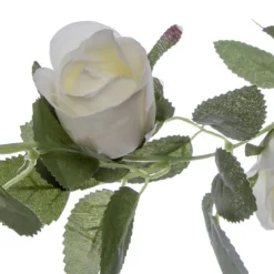 Rose Garland x11 Flowers White (180cm)