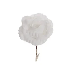 Rose Head Clips Pack 6 White (9.5cmDx14cmH)