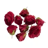 Rose Heads Loose Pack 9 Dark Red