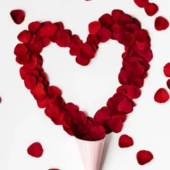 Rose Petals Large Heart Shape Dark Red (120PC Bag)