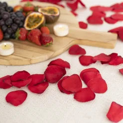 Rose Petals Scarlet Dark Red 5cmD (120PC Bag)