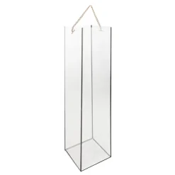 Rose Square PVC Carry Tube Clear & Black Pack 5 (10cmx50cmH)