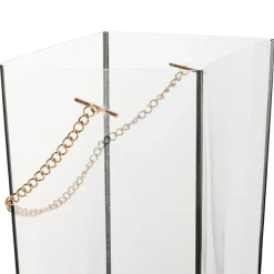 Rose Square PVC Carry Tube Clear & Black Pack 5 (10cmx50cmH)