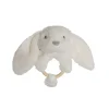 Rosie Bunny Rattle White (18cmHT)