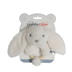Rosie Bunny Rattle White (18cmHT)