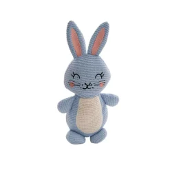 Rosie Knitted Bunny Plush Soft Toy Blue (29cmHT)