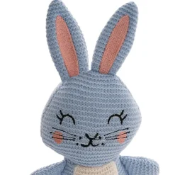 Rosie Knitted Bunny Plush Soft Toy Blue (29cmHT)