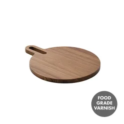 Round Acacia Wood Paddle Serving Board Brown (26x33x1.5cmH)