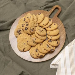 Round Acacia Wood Paddle Serving Board Brown (26x33x1.5cmH)