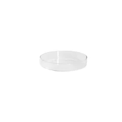 Round Glass Candle Plate Clear (7.5cmx1.5cmH)