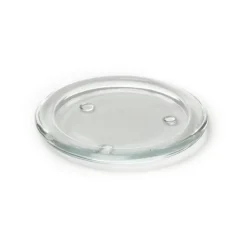 Round Glass Candle Plate Clear (11x1.5cmH)