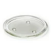 Round Glass Candle Plate Clear (14x1.5cmH)