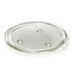 Round Glass Candle Plate Clear (14x1.5cmH)