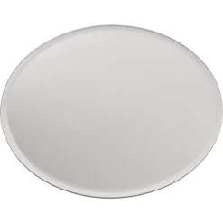 Round Mirror Glass Bevelled Plate Pack 2 Silver (40cmD)
