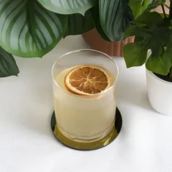 Round Mirror Glass Bevelled Plate Pack 4 Gold (10cmD)