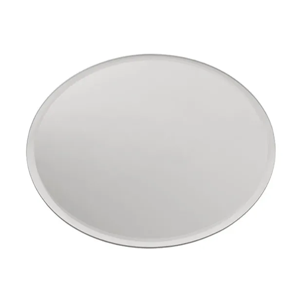 Round Mirror Glass Bevelled Plate Pack 2 Silver (30.5cmD)