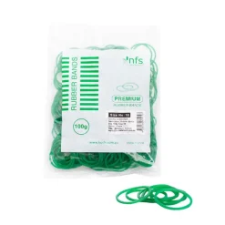 Rubber Bands Green Bag 100g Size 16 (60mmLx1.5mmW)