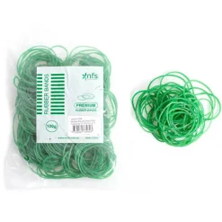 Rubber Bands Green Bag 100g Size 16 (60mmLx1.5mmW)