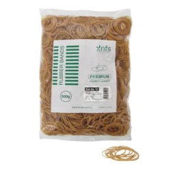 Rubber Bands Natural Bag 500g Size 12 (42mmLx1.5mmW)