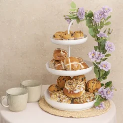 Sally Cake Stand 3 Tier White (45cmH)