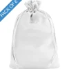 Satin Gift Bag Large Pack 6 White (15x24HcmH)