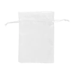 Satin Gift Bag Medium Pack 6 White (12.5x17HcmH)