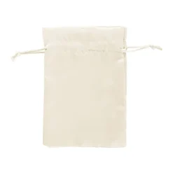 Satin Gift Bag Medium Pack 6 Ivory (12.5x17HcmH)