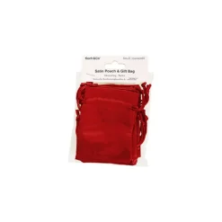 Satin Gift Bag Small Pack 6 Red (7.5x10HcmH)