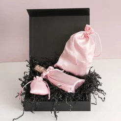 Satin Gift Bag Small Pack 6 Baby Pink (7.5x10HcmH)