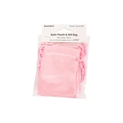Satin Gift Bag Small Pack 6 Baby Pink (7.5x10HcmH)