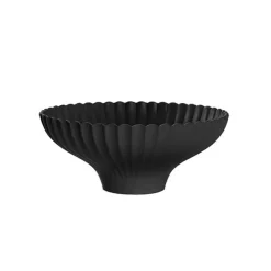 Scallop Bowl Matte Black (24cmDx10cmH)