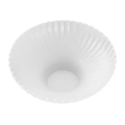 Scallop Bowl Matte White (24cmDx10cmH)