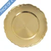 Scallop Edge Charger Plate Pack 4 Gold (33cmD)