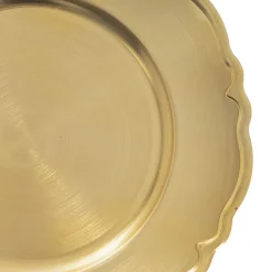 Scallop Edge Charger Plate Pack 4 Gold (33cmD)