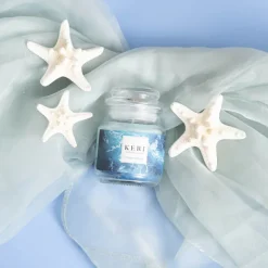 Scented Candle Bubble Jar Ocean Breeze (6Dx8.5cmH 90g)
