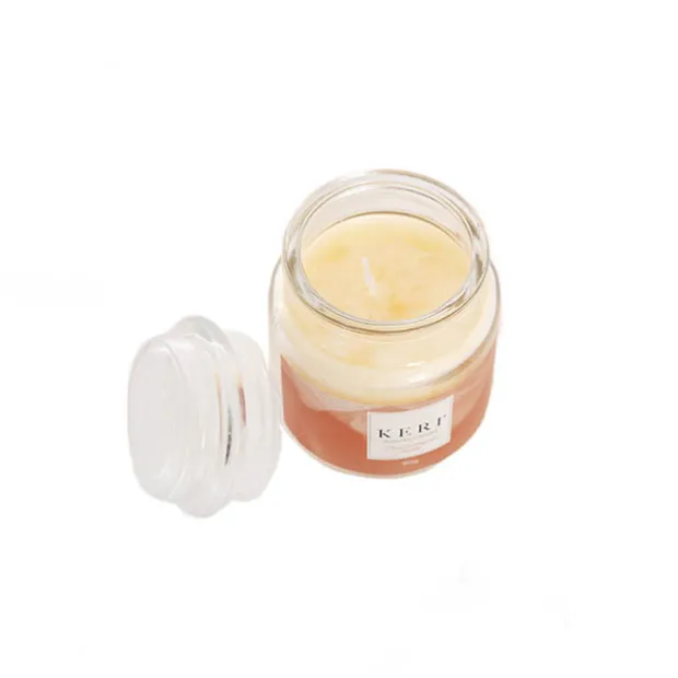 Scented Candle Bubble Jar Champagne Rose (6Dx8.5cmH 90g)