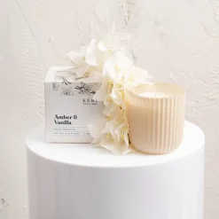 Scented Candle Evelyn III Amber & Vanilla (9x9cmH) 240g
