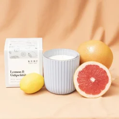 Scented Candle Evelyn III Lemon & Grapefruit (9x9cmH) 240g