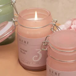 Scented Candle Honey Jar Amber Blush (6.5Dx9cmH) 120g