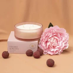 Scented Candle Indulgence 3-Wick Lychee & Peony 300g