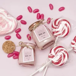 Scented Candle Mini Milk Jar Pink Lolly (80g)