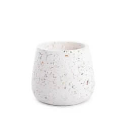 Scented Candle Terrazzo Vanilla White Medium 80g (9.4x8cmH)
