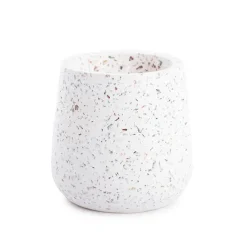 Scented Candle Terrazzo Vanilla White Large 100g (9.8x10cmH)