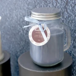 Scented Mason Jar Candle Dusty White Gardenia 250g (8x13cmH)