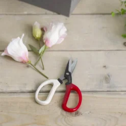 Scissors Florist and CRAFT Red & Cream (20cm - 8")