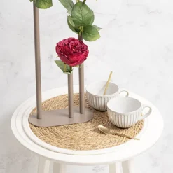 Seagrass & Cotton Round Table Placemat Set 2 Beige (40cmD)