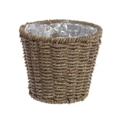 Seagrass Planter Round Natural (17.5cmDx15cmH)