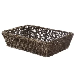 Seagrass Tray Rectangle Dark Brown (33x23x9cmH)